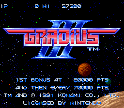 Gradius III screenshot 4 for Super Nintendo